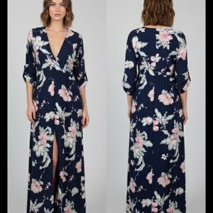 Floral Navy Maxi Dress